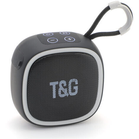 TG659 MINI Enceinte Bluetooth sans fil portable avec caisson de basses, audio stéréo pour le sport en extérieur, compatible carte TF et radio FM pour voiture - Noir