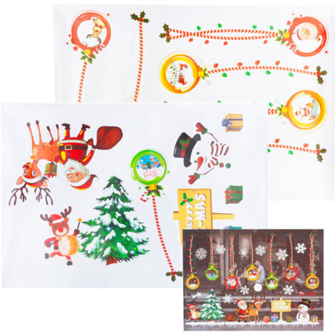TG69421 GRANDS AUTOCOLLANTS POUR FENÊTRES DÉCORATION DE FENÊTRE ORNEMENT DE NOËL