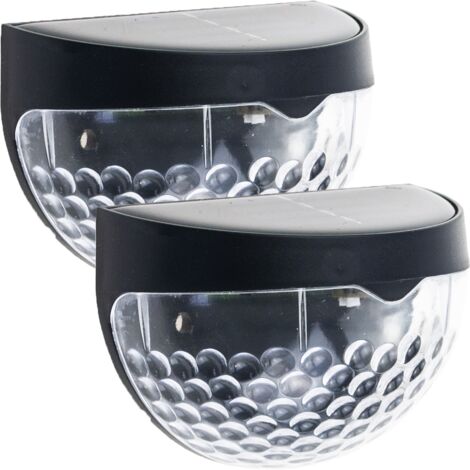 TG71393 LAMPE SOLAIRE LED 2PCS/SET LANTERNE MURALE AVEC DÉTECTEUR CRÉPUSCULAIRE