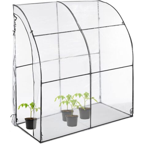 TG77605 Tunnel de jardin en bâche, serre murale 2 x 1 m, 2 m², pour légumes