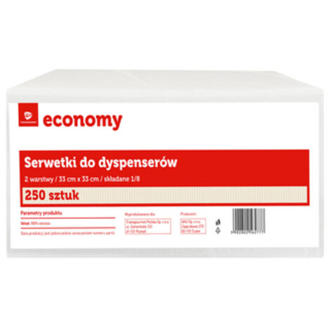TGE/TOPS Spenderservietten 2-lagig gefaltet 1/8 33 cm x 33 cm 250 Stück.