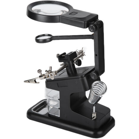 TH-7026 Tischlupe mit 10 LEDs, Löt- und Reparaturwerkzeug, 3-fache / 4,5-fache / 25-fache Vergrößerung