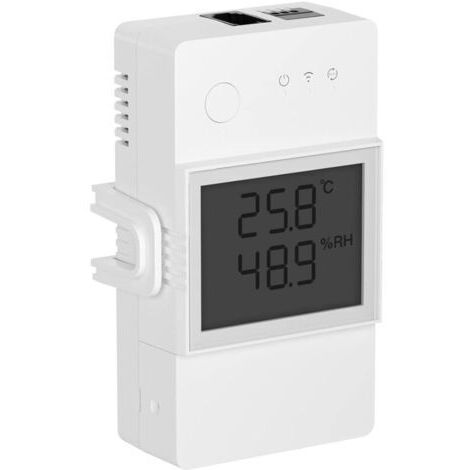 TH Elite 16A Interrupteur Connecté WiFi sans fils avec Mesure de Temp.&Hum pour Maison Connectée, Compatible avec Alexa, Google Home, IFTTT, Contrôle à Distance via APP, Aucun Hub Requis
