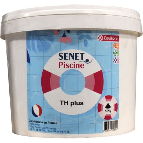 HYDRAPRO Th plus poudre, Augmentation du TH - Seau de 5Kg - SENET Piscine