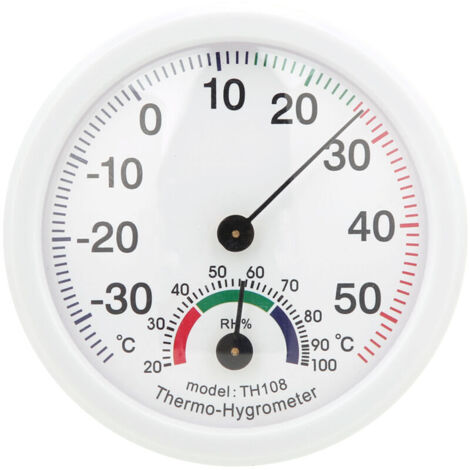 TH108 – Termometro e igrometro analogico per interni, temperatura e umidità, da -30 a 50 °C