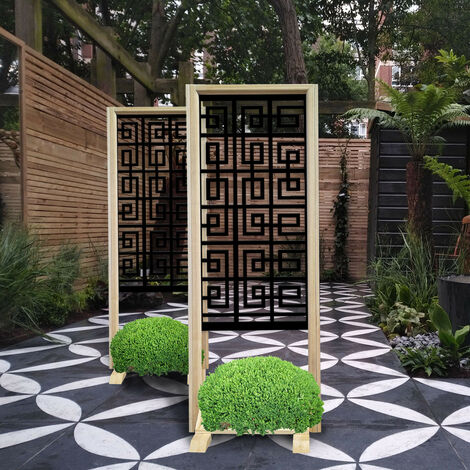 THAI - Separè - Paravento modulabile - 70x190cm - in Legno e PVC  Nero