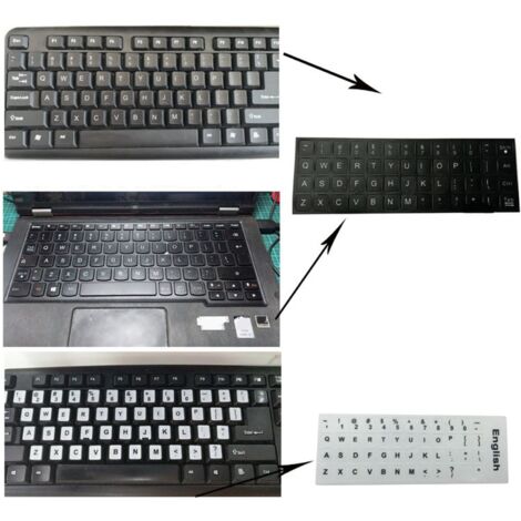 Thailändische Tastaturbeschriftung (15,6 Zoll) aus mattiertem, strapazierfähigem PVC mit orangefarbenen Buchstaben auf schwarzem Hintergrund. Langlebiger Schutz für thailändische Laptop-Tastaturen.