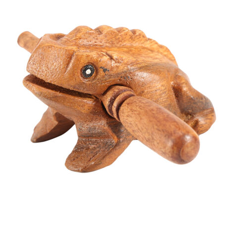 Thailändischer Glücksfrosch, hölzernes Musikinstrument – Dekoration für Zuhause oder Büro