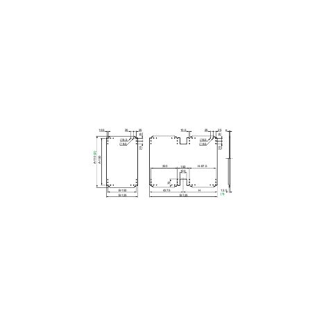 Thalassa PLA - châssis plein - acier galvanisé - pour armoire H=1000xL=750mm - NSYPMM107