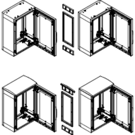 Thalassa PLA Kit assemblage horizontal IP55 pour PLA H1250xP420mm Ral 7035 SCHNEIDER NSYMUPLA124G