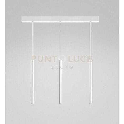 THALASSIA S/3P - SOSPENSIONE LINEARE IN ALLUMINIO COLORE BIANCO A LED 3 LUCI 3000K 1194LM 3X7W