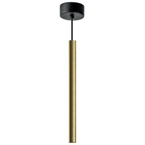 THALASSIA S/G - SOSPENSIONE COLORE ORO A LED 3000K 398LM 7W CON ROSONE D.2,5x55CM