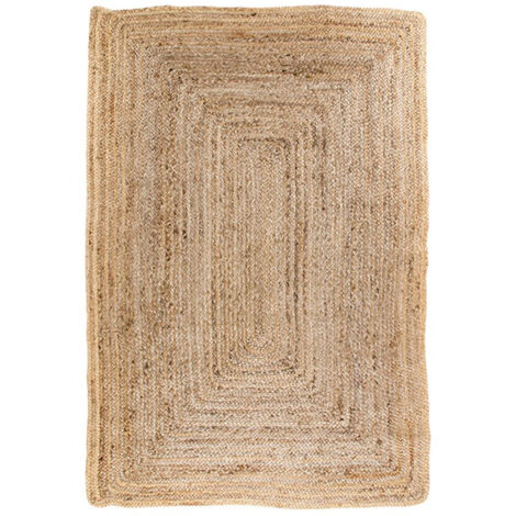 THANE - Tapis 90x60cm en Fibre de Jute Tressé Naturel
