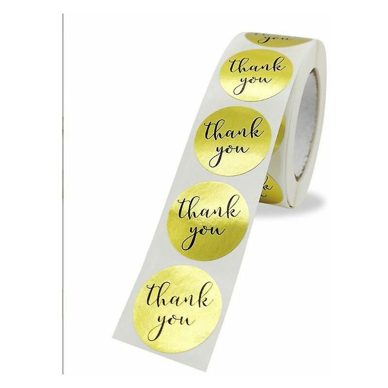 Thank You Stickers, 50 Pieces Round Sticker Labels Thank You Sticker Roll for Gift Wrapping, Greeting Cards