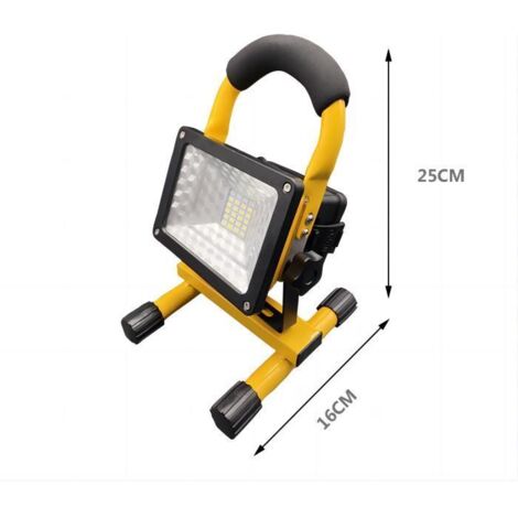 Thanmoer Projecteur LED Rechargeable, Lampe rechargeable, 30W 3 modes d\'éclairage Portable Super Brillant Lampe de Travail