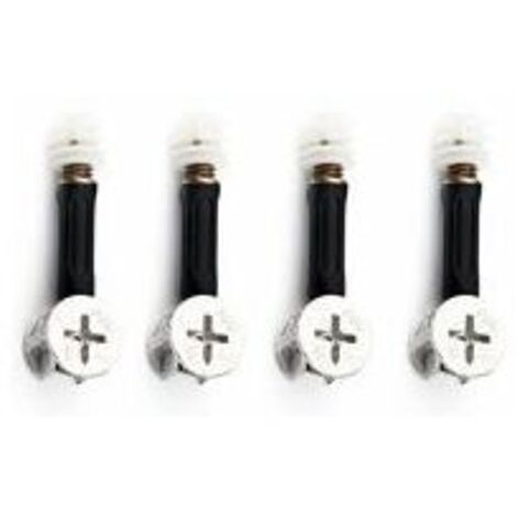 The 4-piece 3-in-1 furniture connector set is used to assemble a wardrobe, chest of drawers, table and cabinet.