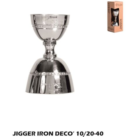 The Bars jigger Decò, misurino cocktail 10-20/40 ml acciaio professionale