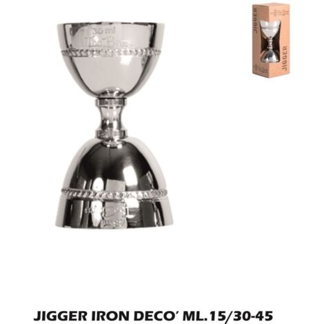 The Bars jigger Decò, misurino cocktail 15-30/45 ml acciaio professionale