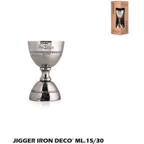 The Bars jigger Decò, misurino cocktail 15-30 ml acciaio professionale