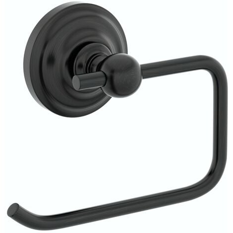 The Bath Co. 1805 black toilet roll holder