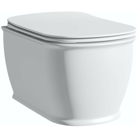 main image of "The Bath Co. Beaumont wall hung toilet with soft close seat"