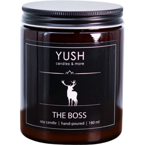 The Boss - Candela profumata alla soia con geranio, cannella, chiodi di garofano e agrumi - YUSH - 180ml