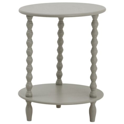 The Camden Collection Round Side Table - Wood - L45 x W45 x H60 cm - Grey