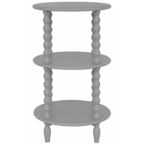 The Camden Collection Tall Round Side Table - Wood - L45 x W45 x H76 cm - Grey