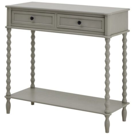 The Camden Collection Two Drawer Console Table - Wood - L35 x W90 x H81 cm - Grey