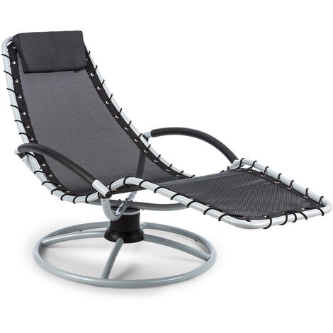 The Chiller Chaise longue à bascule 77 x 85x 173cm - noir