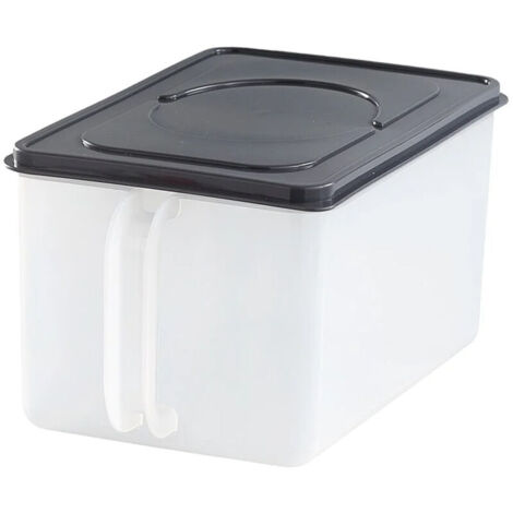 The Collection plastic food storage container with carrying handle and lid - Black