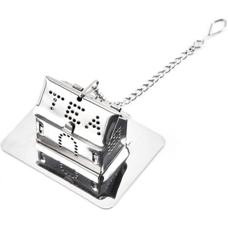 Thé en Acier Inoxydable Infuser Maison Forme Thé Passoire Réutilisable Loose Leaf Filtre Diffuseur Boule à Thé avec La Maison De Thé De La Chane-Couleur aléatoire,