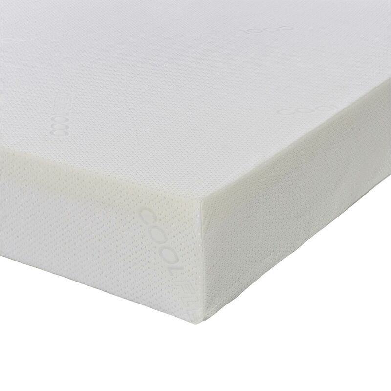 The EX-PC062 The Plain White 8' Deep All Foam Memory Foam Zip Covered Mattress from Extreme Comfort Ltd Small Single 2ft6 by 6ft3 (75cm by 190cm)