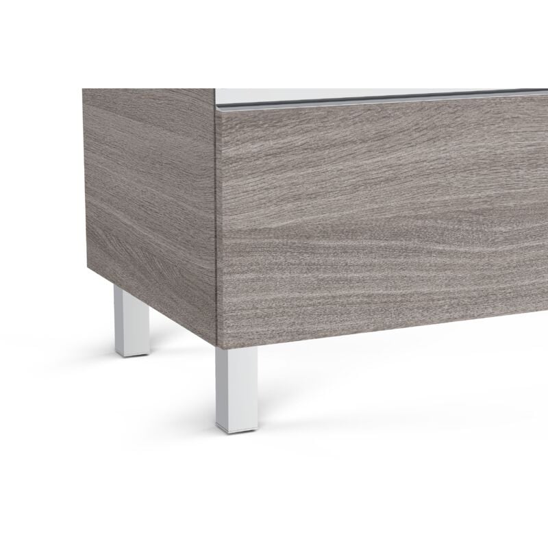 Jeu de quatre pieds pour meubles de salle de bain the gap Roca Finition : Aluminium