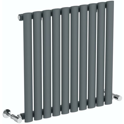 main image of "The Heating Co. Salvador anthracite grey single horizontal radiator 600 x 1000"