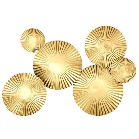 The Home Deco Factory – Déco murale en métal doré – Élément décoratif élégant – Facile à monter – Pour intérieur moderne et sophistiqué