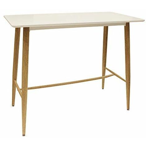 THE HOME DECO FACTORY HD6455 Table Mange Debout Blanc, MDF, 115 x 102 x 60 cm
