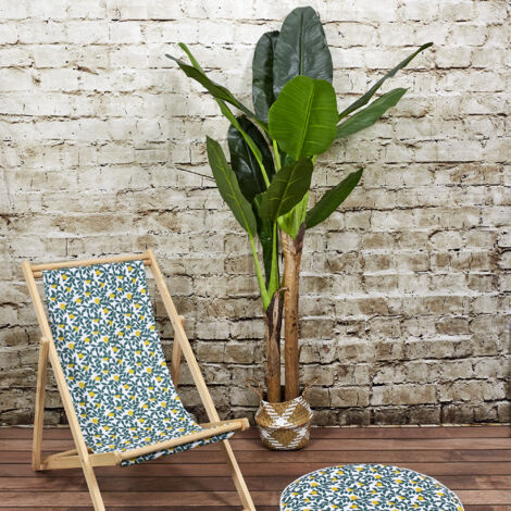 The Home Deco Factory – Plante verte artificielle bananier XXL – Dimensions : grand format – Couleurs : vert et marron – Matériaux : plastique et textile