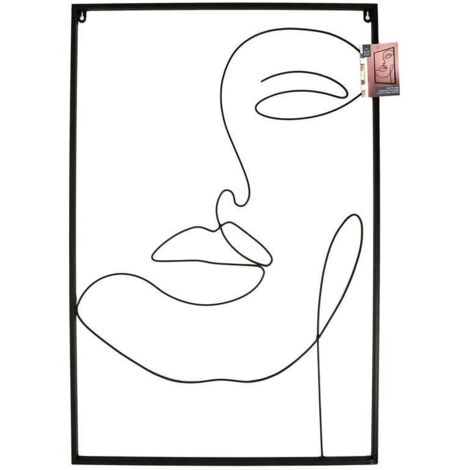The Home Deco Factory – Tableau filaire visage 60x90cm – Panneau d'affichage décoratif – Design moderne pour intérieur – Parfait pour embellir vos murs