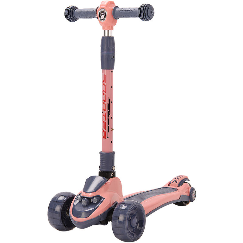 

The Kids Scooter / Scooter de tres ruedas / Scooter plegable con música y luces, juguetes y regalos para niños, rosa