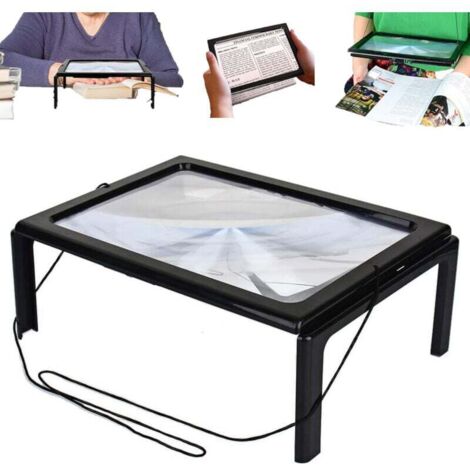 The LED light reading magnifier is foldable and suitable for reading, observation, the elderly or people with vision problems.