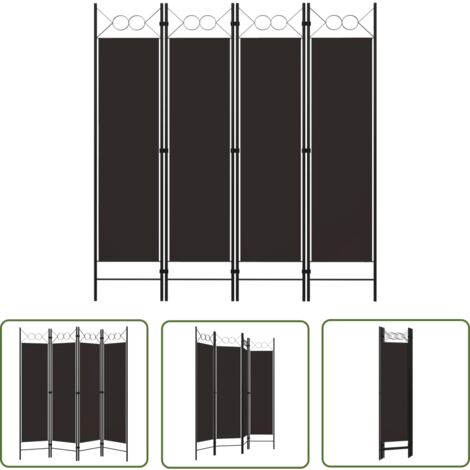 The Living Store 4-tlg. Raumteiler Braun 160 x 180 cm - Raumteiler - Dekorationsartikel - Wohnzimmerdeko - Trennwandsystem - Sichtschutz