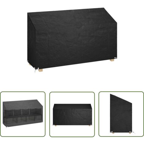 The Living Store Abdeckung für Gartenbank 12 Ösen 210x70x70/88 cm Polyethylen - Gartenzeltüberdachung - Sitzplatzschutz - Gartenmöbelbezug - Wetterfest - Sonnenschutz