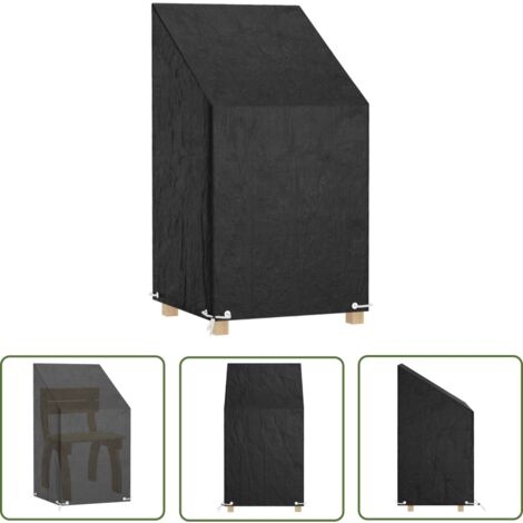 The Living Store Abdeckung für Gartenstuhl 8 Ösen 65x65x80/120 cm Polyethylen - Gartenstuhl Abdeckung - Sitzplatzschutz - Wetterfest - UV-Schutz - Gartenmöbel Schutzhülle