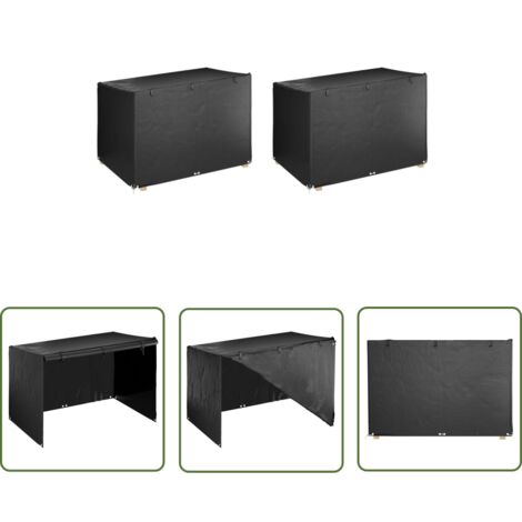 The Living Store Abdeckungen für Schaukelbank 2 Stk. 12 Ösen 215x150x130/150 cm - Gartendecke - Sitzplatzschutz - Gartenmöbelüberdachung - Wetterfeste Überdachung - Sonnenschutz