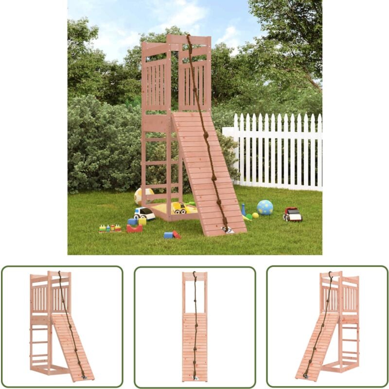 Aire de jeux d'extérieur bois massif de douglas - Ensemble De Jeux Extérieur - Aire De Jeux Bois - Jouet Enfant - Jeux D'extérieur - Bac à Sable