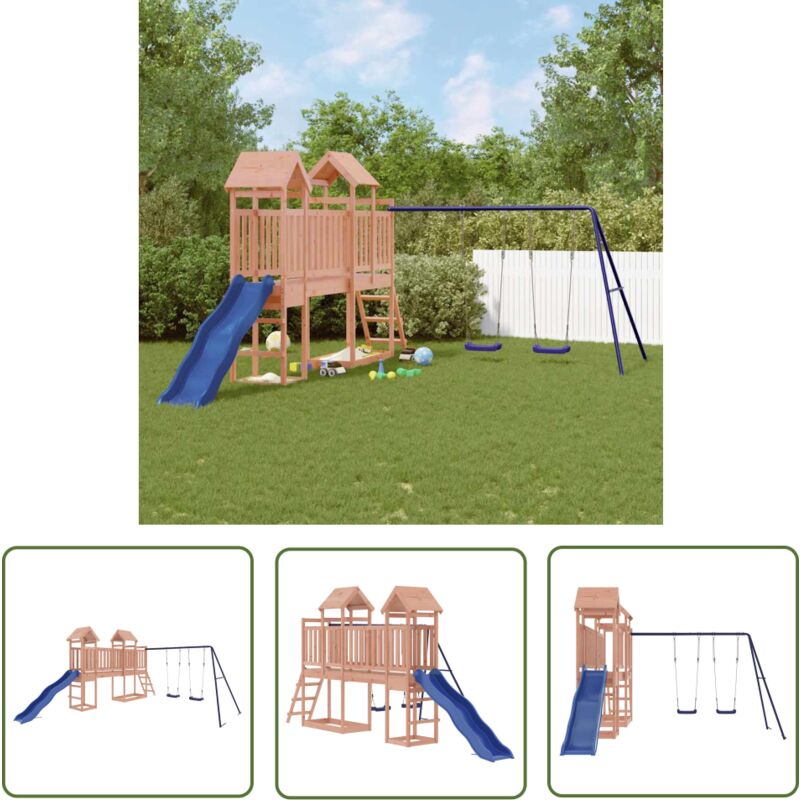 The Living Store - Aire de jeux d'extérieur bois massif de douglas - Jeux D'extérieurs - Aire De Jeux - Toboggan - Balançoires - Jeux En Bois