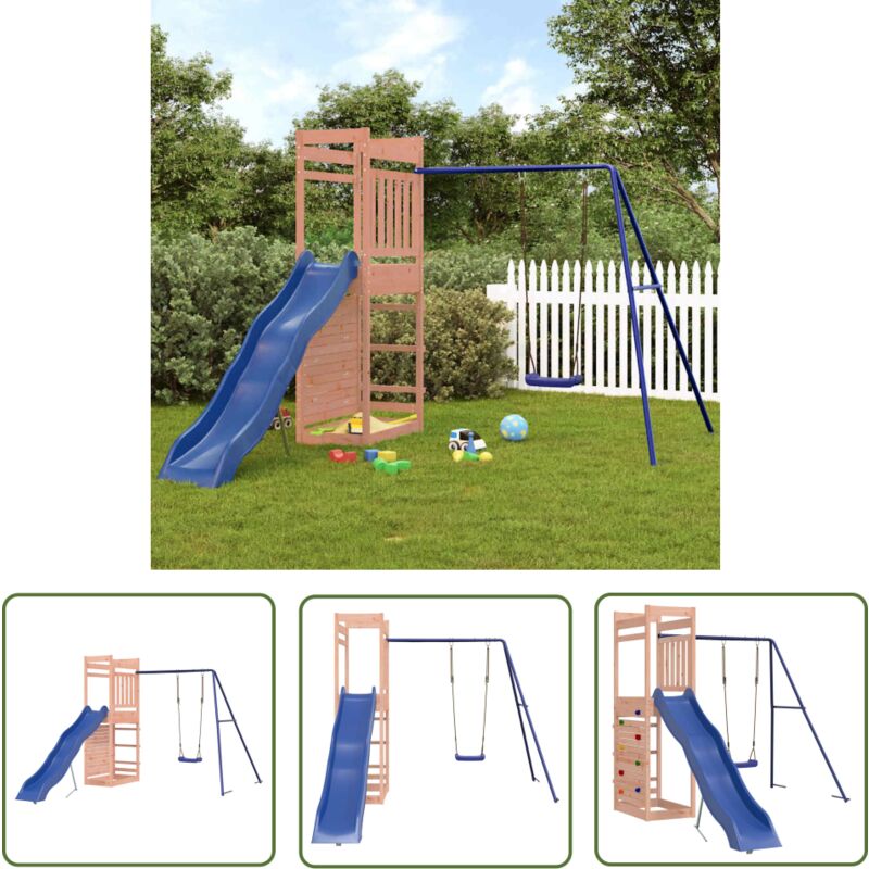 Aire de jeux d'extérieur bois massif de douglas - Jeux D'extérieurs - Ensemble De Jeux - Aire De Jeux - Jouet Extérieur - Bois - The Living Store