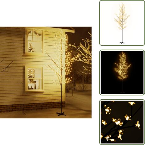 The Living Store Albero di Ciliegio con 672 LED Bianco Caldo 400 cm - Albero di ciliegio