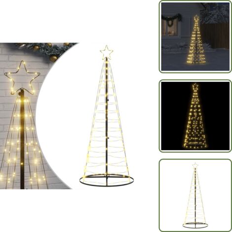 The Living Store Albero di Natale a LED 200 LED Bianco Caldo 180 cm - Luci natalizie
